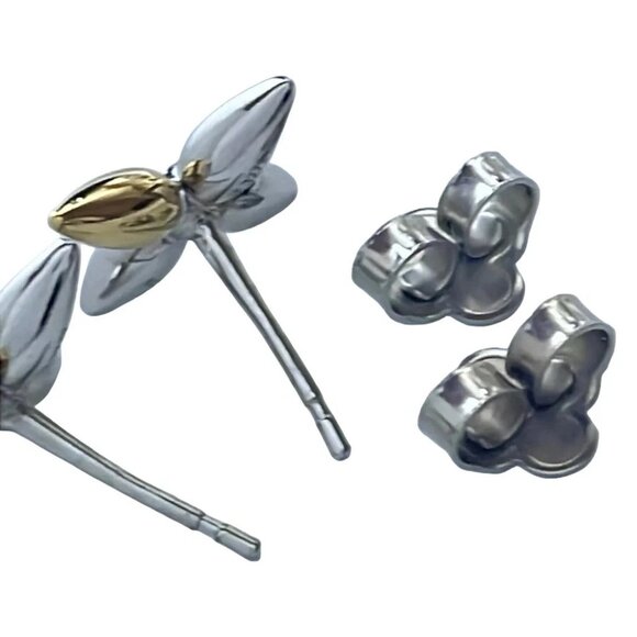 Auth LOUIS VUITTON - Silver Gold LE3272 Earrings Hardware - Picture 3 of 3